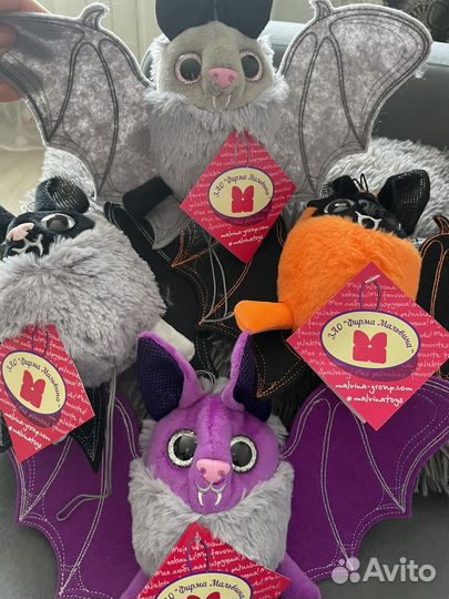 Летучая мышь игрушка мягкая