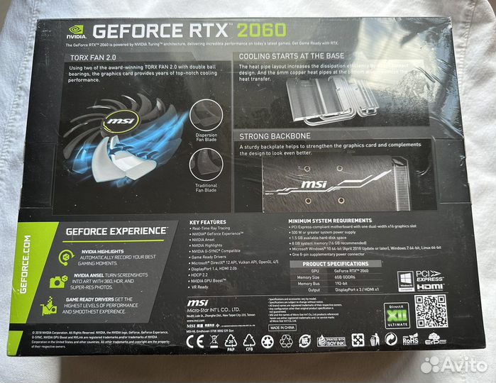 Видеокарта RTX 2060 6gb