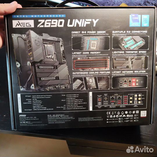 Материнская плата MSI MEG Z690 unify DDR5 LGA 1700