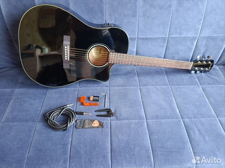 Электроакустическая гитара Fender cd60ce blk-ds-v2