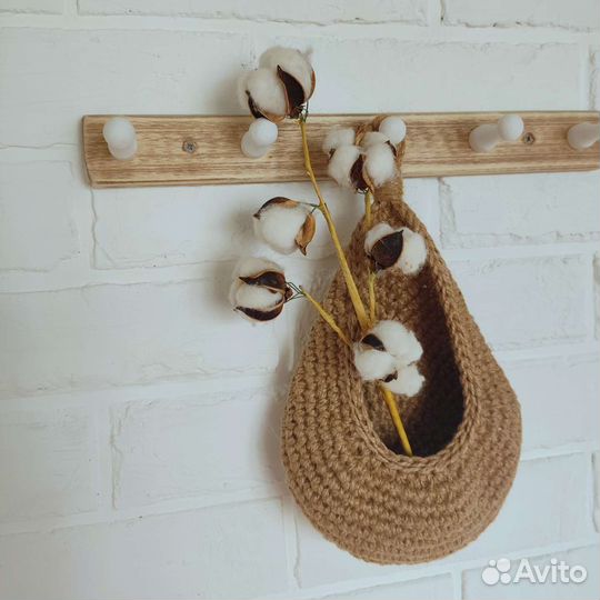 Корзина для хранения джутовая