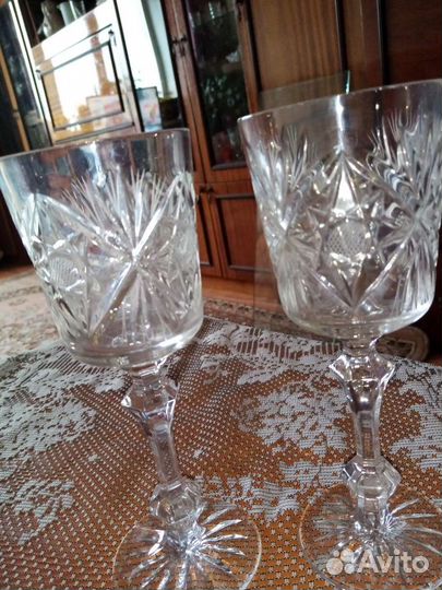 Фужеры хрустальные СССР высокие