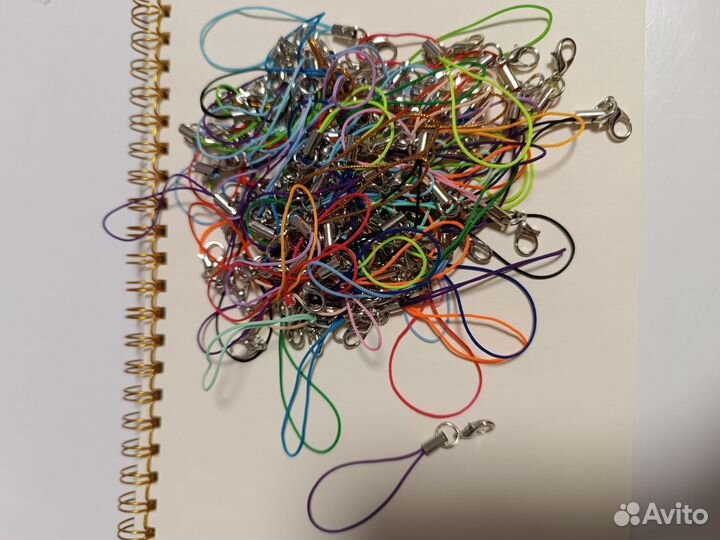 Веревки для брелка с карабином 100шт