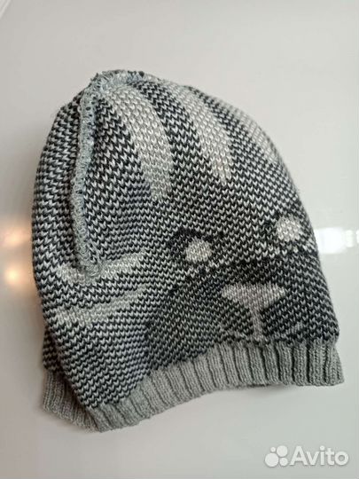 Шапка для мальчика 1 - 3 месяц осень весна