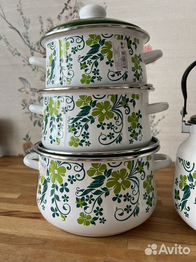 Набор эмалированной посуды Глория