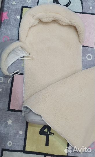 Конверт для новорожденного на овчине