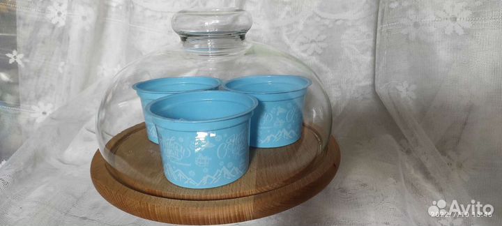 Доска купол стекляный сырная тарелка