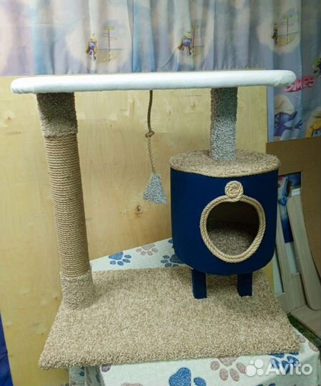 Когтеточка домик для кошки новый