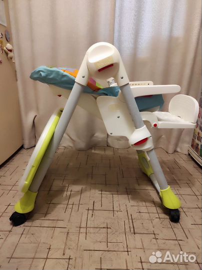Стульчик для кормления chicco polly на колесах