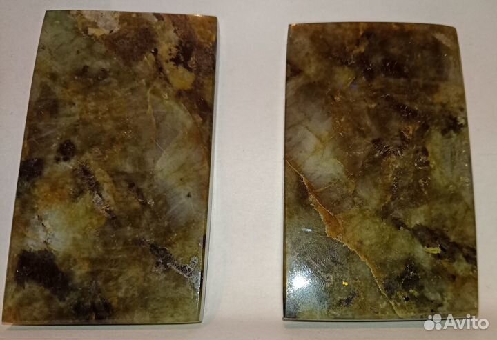 Пластины из лабрадорита, 80х48х8, 2шт, цена за всё