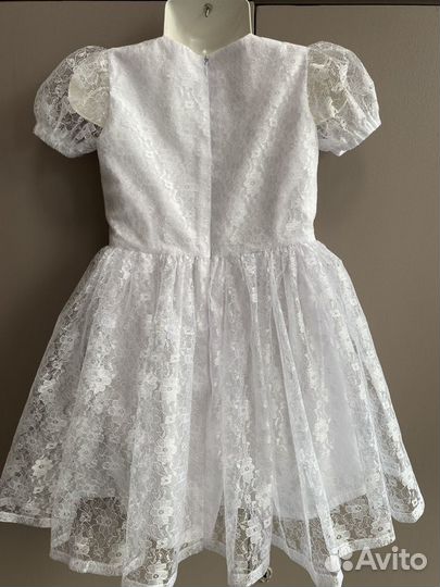 Платье для девочки белое 86-92, 2 года