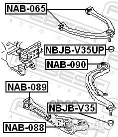 Сайлентблок нижн рычага nissan skyline V35 2001