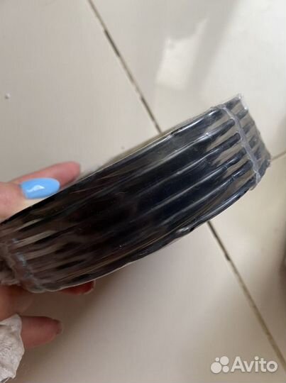 Новый чайный/кофейный сервиз из темного стекла Фра