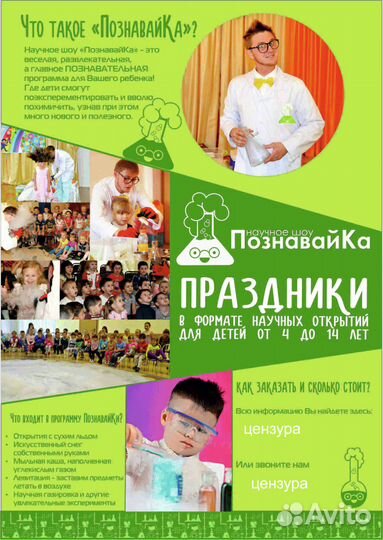 Заказать аниматора на дом, научное шоу, тесла шоу