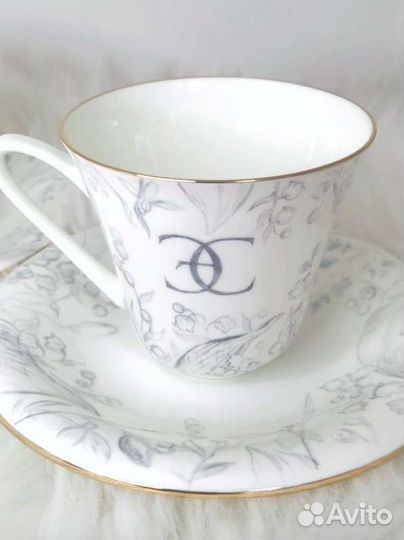 Подарок на свадьбу - чайный набор, ручная роспись