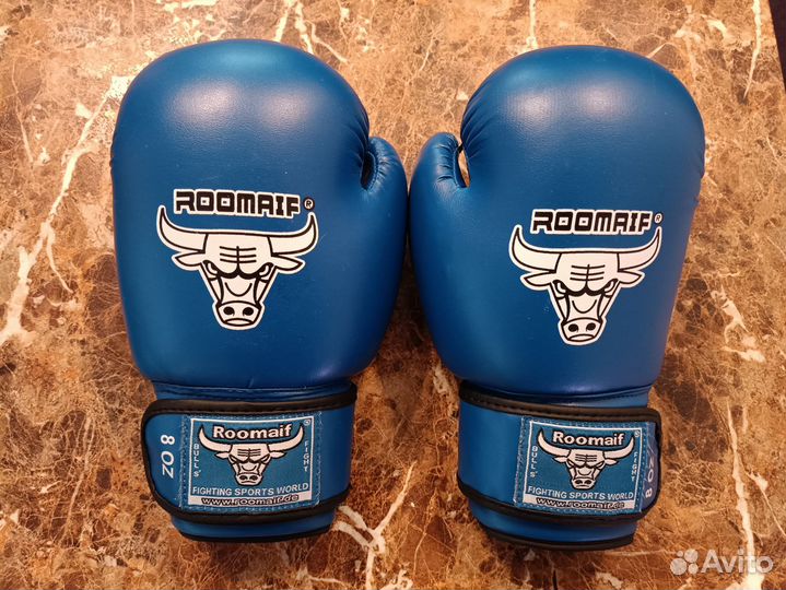 Боксерские перчатки Roomaif RBG-102 Dx Blue 8 oz