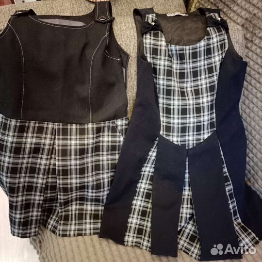 Школьная форма синяя, блузки 128-134