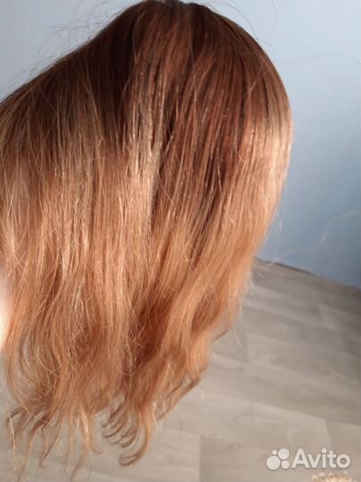 Накладка из натуральных волос с челкой скидка