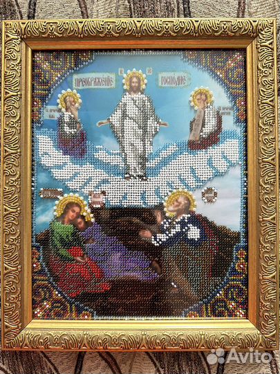 Икона из бисера и мозайки