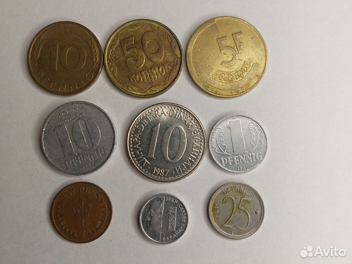 Набор монет Европы 30 штук