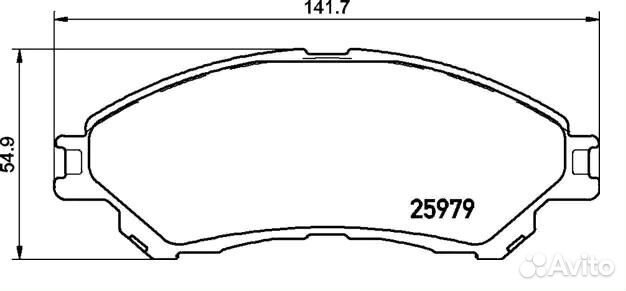 Колодки тормозные дисковые передние brembo P 79 032