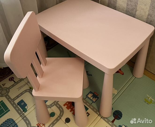 Детский стол и стул IKEA маммут