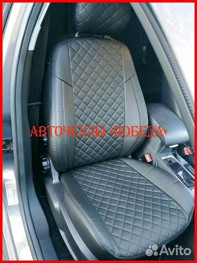 Чехлы Ford Mondeo 4 Tit. из экокожи чёрные Ромб