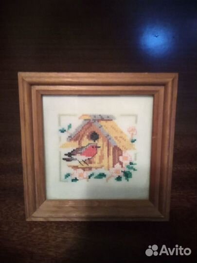 Вышитые крестиком миниатюры, 2шт