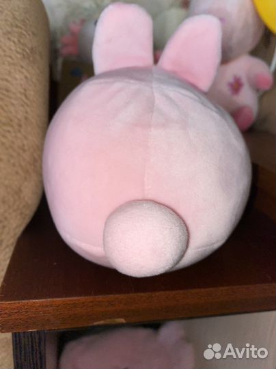 Плюшевый кролик розовый