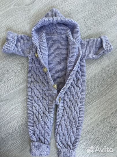 Вязанный комбинезон 62-68