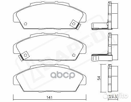 Колодки тормозные дисковые BP0787 bapco