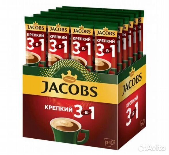 Растворимый кофе Jacobs 3в1 Крепкий 20г