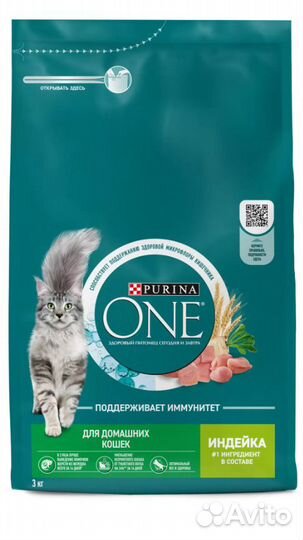 Корм purina one для стерилизованных кошек 3 кг