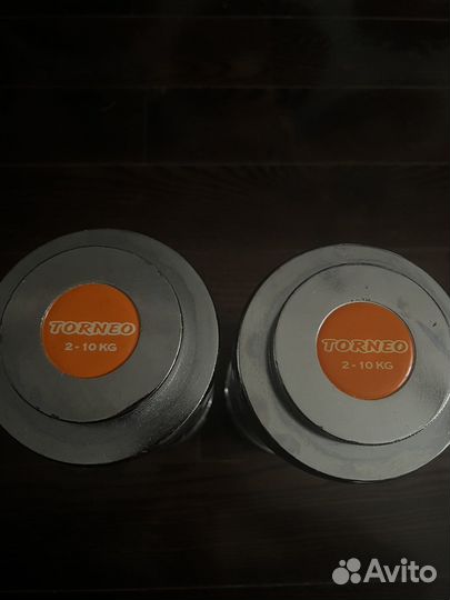 Гантели torneo 10 кг