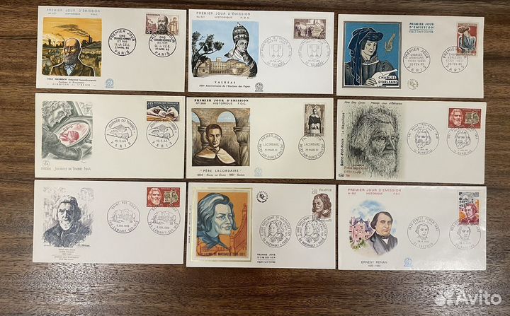 Маркированные конверты спецгашение Франция