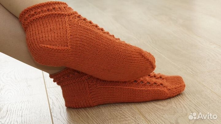 Носки шерстяные вязаные женские ручной работы