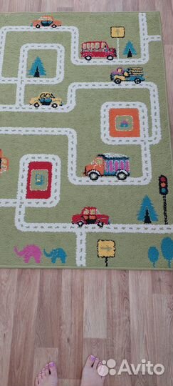 Ковёр детский зелёный 100*150см