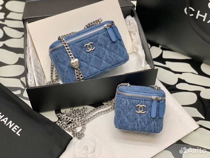 Сумка женская Chanel Vanity джинсовая