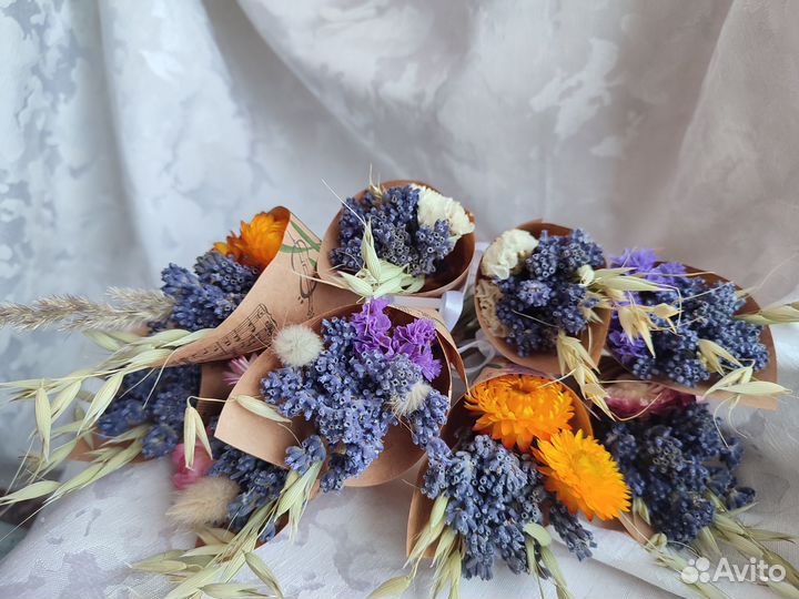 Мини букет из сухоцветов