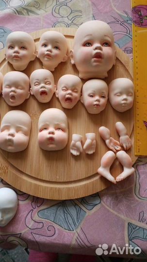 Личики для кукол и ручки и ножки к ним