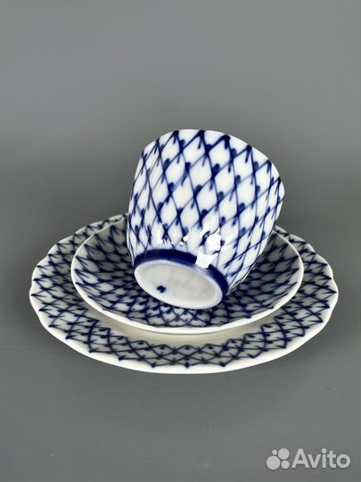 Тройка кофейная Кобальтовая сетка лфз