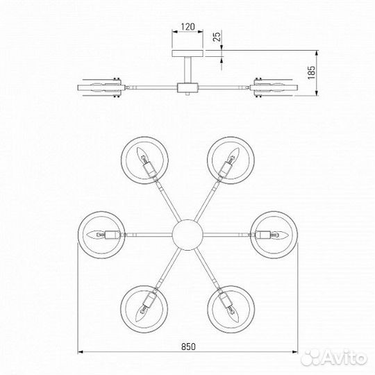Продам бу люстру