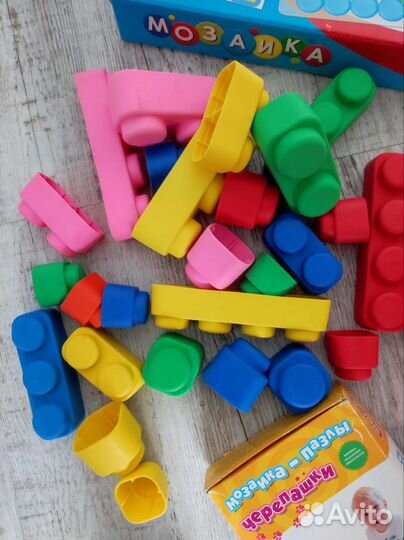 Большой пакет мягкие кирпичики мозаика конструктор