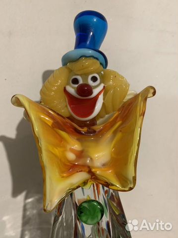Италия, Мурано - статуэтка « Клоун» -31 см