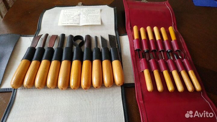 Набор резцов и набор штихелей по дереву СССР