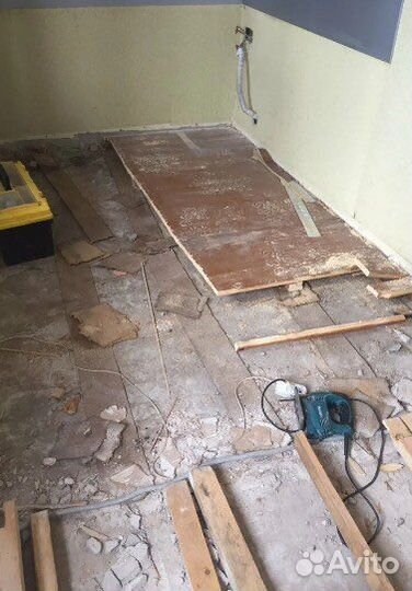 Демонтаж деревянного пола Стяжка пола