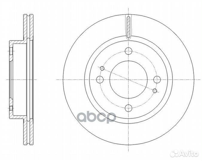 Диск тормозной вентилируемый G-brake GR-21487