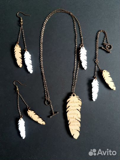 Кулон, браслет, серьги