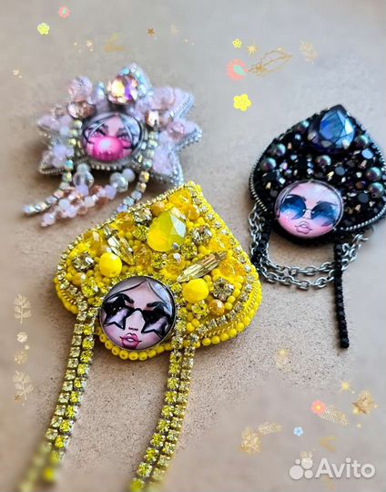 Броши из бисера