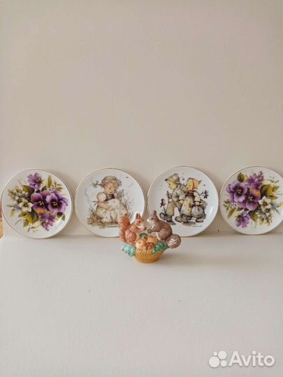 Тарелочки декоративные и белочка